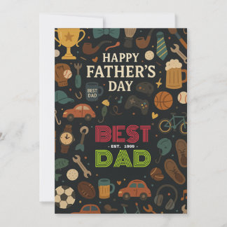 Invitation Cartes-cadeaux vintage Best Dad Est 1999 Fêtes des
