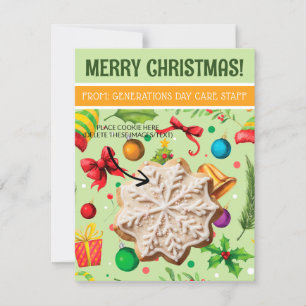 Invitation Cartes-cookies de Noël, Cartes-cadeaux personnalis