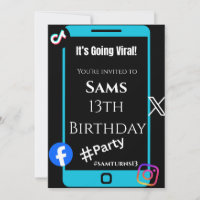 “Cartes d'invitation de fête tendance TikTok – Amu