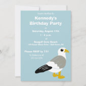 Invitation Cartographie Seagull Gris, Blanc, Bleu clair Perso (Devant)