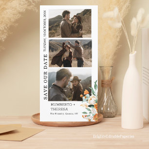 Invitation Carton à Sauver la Date avec Bande de P