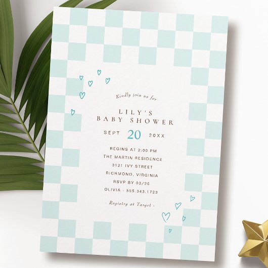 Invitation Carton bleu | Baby shower garçon moderne mignonne