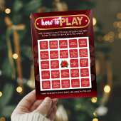 Invitation Carton de Bingo des Vacances de Noël