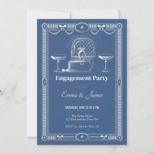 Invitation Carton de boîte à anneau en velours pour invitatio