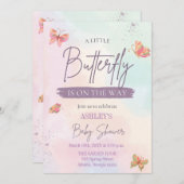 INVITATION CARTON DE COLLECTION DE PAPILLONS (Devant / Derrière)