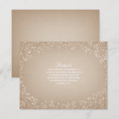 Invitation Carton de détails inspirés de Baby's Breath (Devant / Derrière)