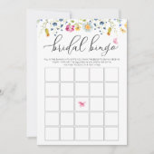 Invitation Carton de jeu de bingo personnalisable à l'aquarel (Devant)