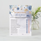 Invitation Carton de jeu des chaussures élégant à motif flora (Debout devant)