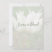 Invitation Carton de mariage aux tulipes blanches (Dos)