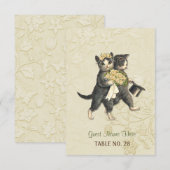 Invitation Carton de Mariage Élégant pour Chats (Devant / Derrière)