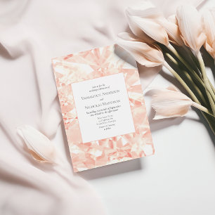 Invitation Carton de mariage Illusion pierre précieuse rose c