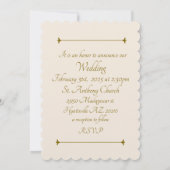 INVITATION " CARTON DE MARIAGE VINTAGE " (Dos)
