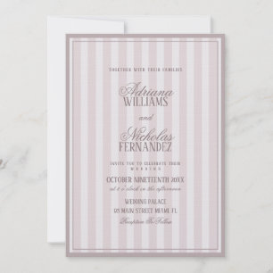 Invitation Carton de mariage vintage à l'ancienne rose poussi