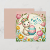 INVITATION CARTON DE PÂQUES DE VOEUX OU D'INVITATION (Devant / Derrière)