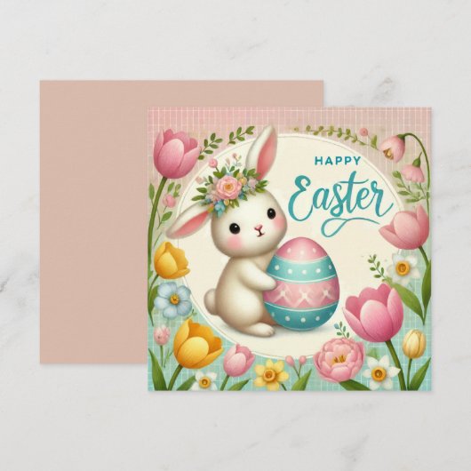 INVITATION CARTON DE PÂQUES DE VOEUX OU D'INVITATION (Devant / Derrière)