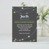 Invitation Carton de réception Bar Mitzvah STRINGS OF STAR (Debout devant)