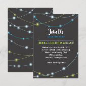 Invitation Carton de réception Bar Mitzvah STRINGS OF STAR (Devant / Derrière)