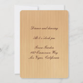 Invitation Carton de réception en pots Mason Rustique Rose de (Dos)