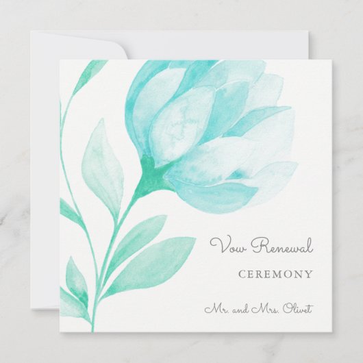 Invitation Carton de Renouvellement de Vœux aux Pivoines Sarc (Devant)