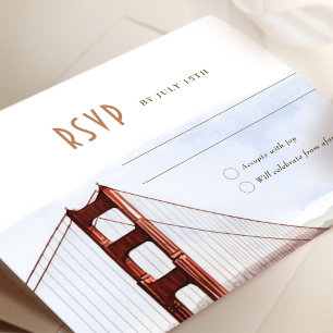 Invitation Carton de réponse de mariage à San Francisco
