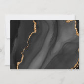 Invitation Carton de réponse de mariage en Agate Brume Noir,  (Dos)