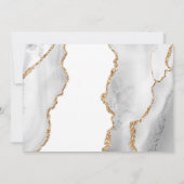Invitation Carton de réponse de mariage en agate brumeuse bla (Dos)