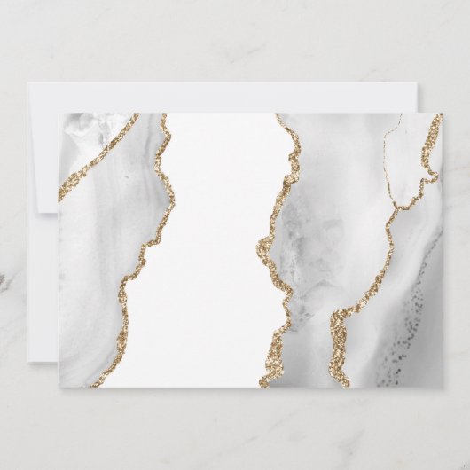 Invitation Carton de réponse de mariage en agate brumeuse bla (Dos)