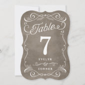Invitation Carton de table numérique modifiable avec des roul (Devant)