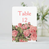 Invitation Carton de table Roses Magiques Roses Roses vintage (Debout devant)
