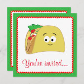 Invitation Carton de Taco (Devant / Derrière)