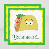 Invitation Carton de Taco (Devant / Derrière)