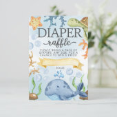 Invitation Carton de tirage au sort de couche Ocean Under the (Debout devant)