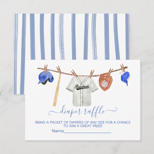 Invitation Carton de tirage au sort de couches pour bébé Base (Devant / Derrière)