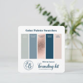 Invitation Carton d'échantillonnage de la palette de couleurs (Debout devant)