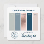 Invitation Carton d'échantillonnage de la palette de couleurs (Devant)