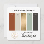 Invitation Carton d'échantillons de palette de couleurs beige (Devant)