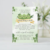 Invitation Carton d'insertion de demande de livres pour bébé  (Debout devant)