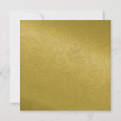 Invitation Carton d'invitation 50e anniversaire vert et or él (Dos)