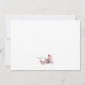 Invitation Carton d'invitation à cadre floral (Dos)