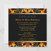 Invitation Carton d'invitation à dîner avec monogramme et bat (Dos)