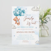 Invitation Carton d'invitation à la baby shower « Can Bearly (Debout devant)