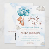 Invitation Carton d'invitation à la baby shower « Can Bearly (Devant / Derrière)