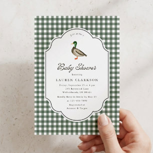 Invitation Carton d'invitation à la baby shower Canard colver