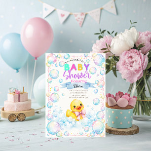 Invitation Carton d'invitation à la baby shower Canard en cao