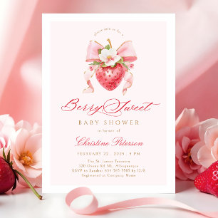 Invitation Carton d'invitation à la baby shower Coquette Berr
