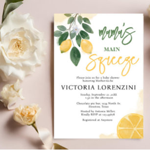 Invitation Carton d'invitation à la Baby Shower Main Squeeze