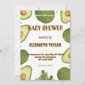 Invitation Carton d'invitation à la baby shower sur le thème (Devant)
