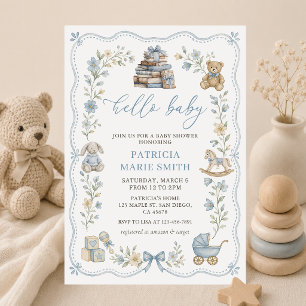 Invitation Carton d'invitation à la baby shower sur le thème 