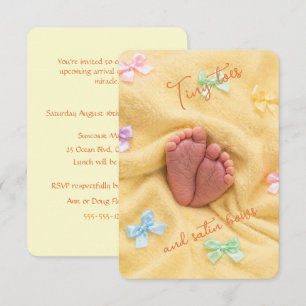 Invitation Carton d'invitation à la baby shower Tiny Toes Sat