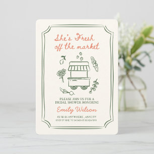Invitation Carton d'invitation à la douche de mariée Frais du